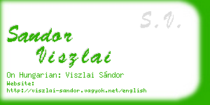 sandor viszlai business card