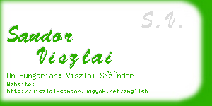 sandor viszlai business card